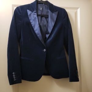 Tahari Velvet One-Button Blazer